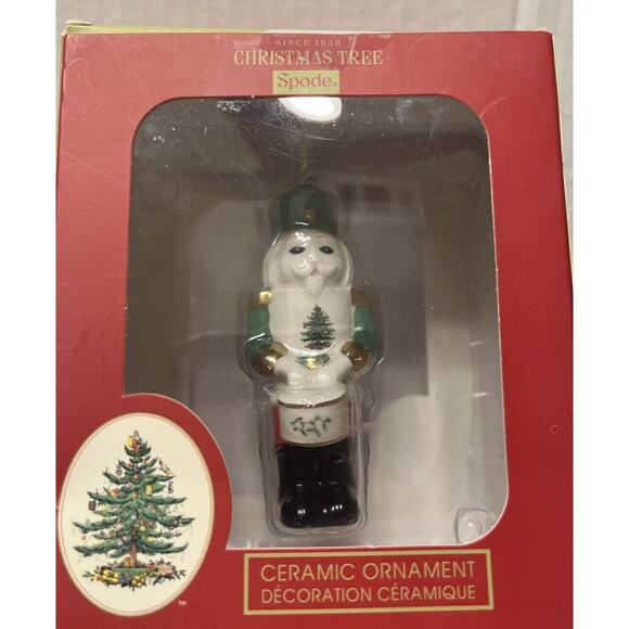 NWT Spode Christmas Tree Ceramic Nutcracker Ornament w/ Box 3.75" Tall - Picture 8 of 9